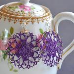 Delicate Lacy Earrings - Byzantium